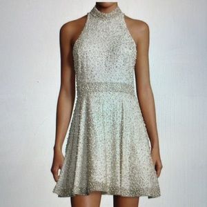 NWT Alice & Olivia Hollie embellished fit and flare dress size 10